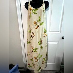 Vintage Floral Print Maxi Dress